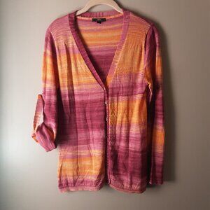 Emu Australia Merino Wool Vibrant Striped Cardigan Size Small